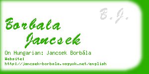 borbala jancsek business card